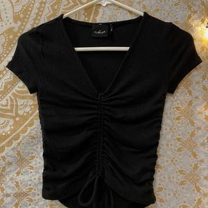 Out From Under Black Ruched Top